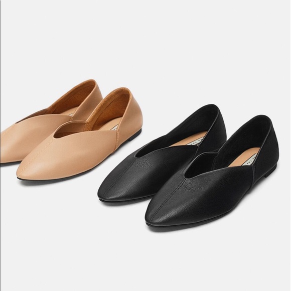 New Zara leather flats - Picture 1 of 6
